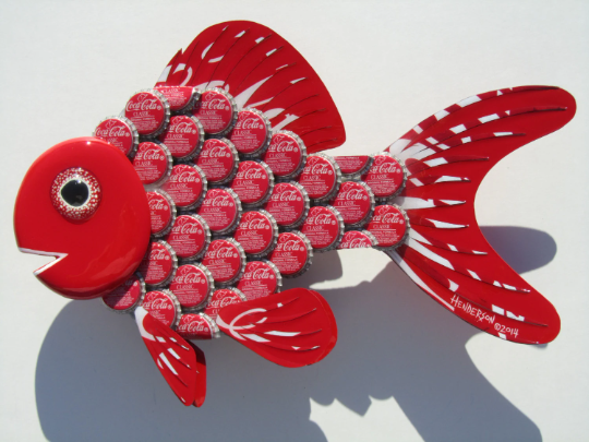Goldfish made with Coca-Cola Bottlecaps
