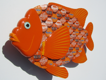 Load image into Gallery viewer, Bottle Cap Garibaldi Fish Sculpture - Metal Wall Art

