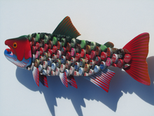 Load image into Gallery viewer, Rainbow Trout made with Soda or Pop Bottlecaps
